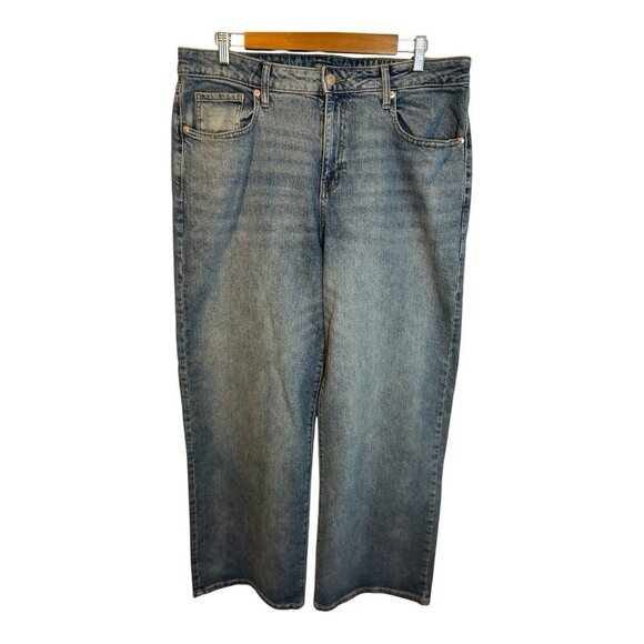 Wild Fable Women’s High Rise Baggy Jeans Size 14 Wide Leg Medium Wash NWT - Picture 1 of 10